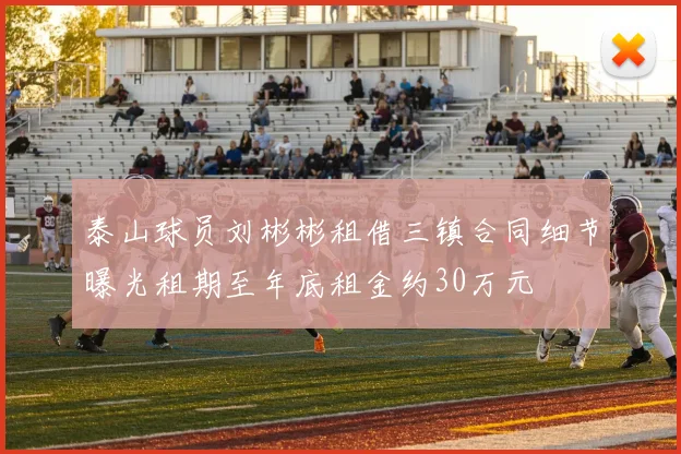 泰山球员刘彬彬租借三镇合同细节曝光租期至年底租金约30万元